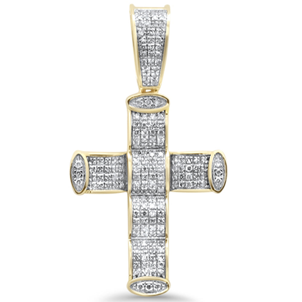 42ct G SI 10K Yellow Gold Diamond Cross Pendant