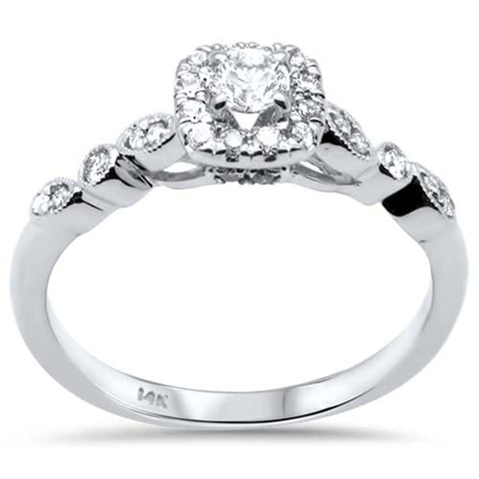 43ct G SI 14K White Gold Cushion Shaped Diamond Engagement Ring Size 6.5